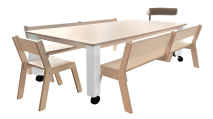 Kinderbankje met rugleuning L150 cm Tangara Groothandel voor Kinderopvang inrichting3